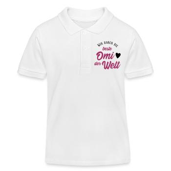 Wir haben die beste Omi der Welt - Kinder Organic Poloshirt Mini Sprinter von Stanley/Stella - Weiß - Vorne