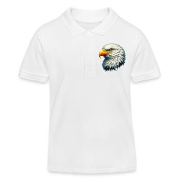 Adler - Kinder Organic Poloshirt Mini Sprinter von Stanley/Stella - Weiß - Vorne