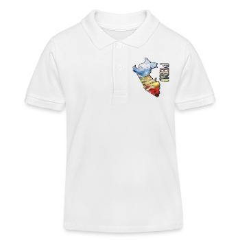 Aquarell Landkarte Peru - Kinder Organic Poloshirt Mini Sprinter von Stanley/Stella - Weiß - Vorne