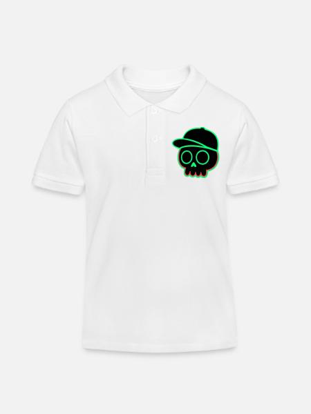 Casquette Néon - Polo enfant bio Stanley/Stella - blanc
