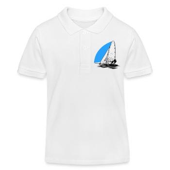 49er Dériveur à voile Régate de voilier Voile Sports de voile - Polo enfant bio Stanley/Stella - blanc - Devant