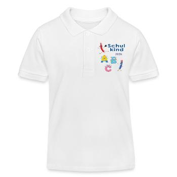  ABC  Schuldkind 2026 - Kinder Organic Poloshirt Mini Sprinter von Stanley/Stella - Weiß - Vorne