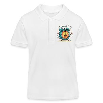 Image de la célébration du réveil solaire - Polo enfant bio Stanley/Stella - blanc - Devant