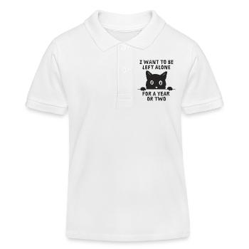 Ich möchte in Ruhe gelassen werden - Kinder Organic Poloshirt Mini Sprinter von Stanley/Stella - Weiß - Vorne