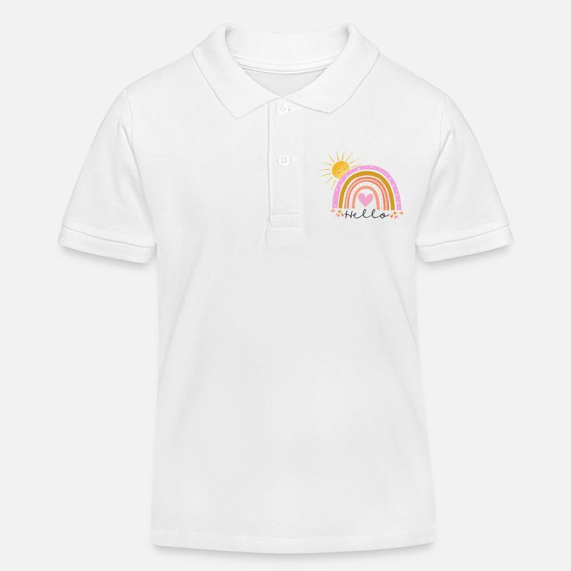 Regenbogen - Kinder Organic Poloshirt Mini Sprinter von Stanley/Stella - Weiß