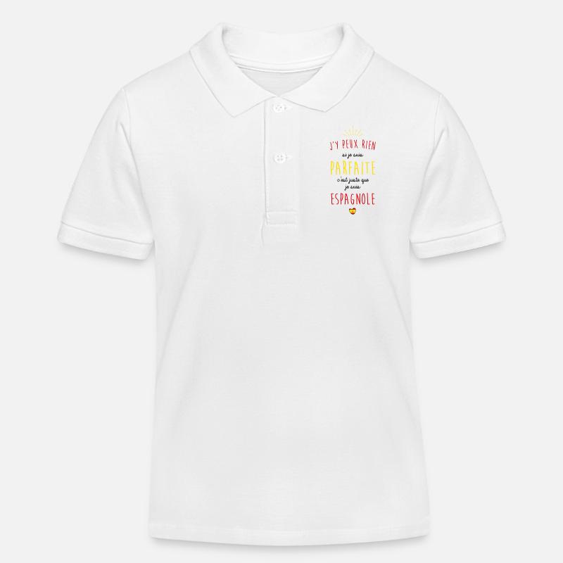 Je suis espagnole - Polo enfant bio Stanley/Stella - blanc