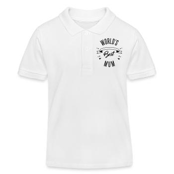 WORLD'S BEST MUM - Kids Organic Polo Shirt by Stanley/Stella - white - Front