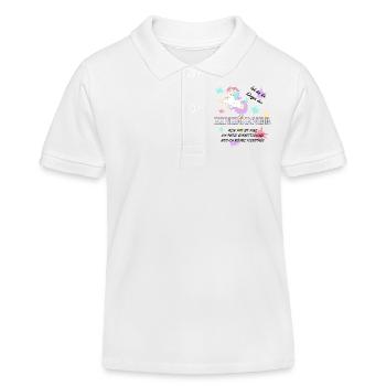 Die Königin der Einhörner! - Kinder Organic Poloshirt Mini Sprinter von Stanley/Stella - Weiß - Vorne