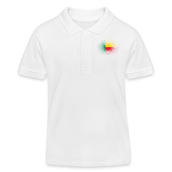 Amour de la maison patrie soleil soleil soleil drapeau fier Bénin - Polo enfant bio Stanley/Stella - blanc - Devant