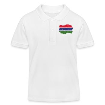 Roots Accueil drapeau Gambie .png - Polo enfant bio Stanley/Stella - blanc - Devant