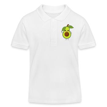 avocat doux - Polo enfant bio Stanley/Stella - blanc - Devant