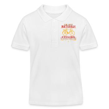 Bicycle Pension Retired - Kids Organic Polo Shirt by Stanley/Stella - white - Front