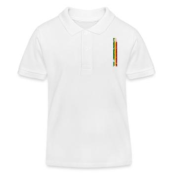Reggae streifen - Kinder Organic Poloshirt Mini Sprinter von Stanley/Stella - Weiß - Vorne