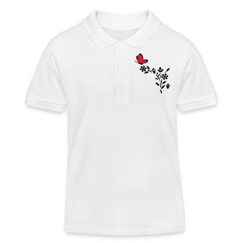 Usine de coeur de papillon - Polo enfant bio Stanley/Stella - blanc - Devant