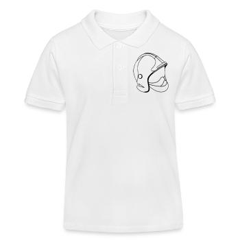 Feuerwehrmann Helm - Kinder Organic Poloshirt Mini Sprinter von Stanley/Stella - Weiß - Vorne