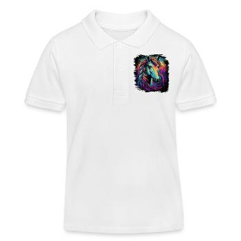 counterculture geek jokes gift cool peace movement - Kinder Organic Poloshirt Mini Sprinter von Stanley/Stella - Weiß - Vorne