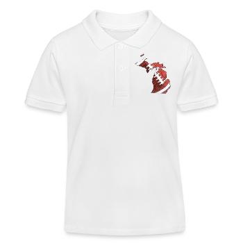Michigan (États-Unis) | Vrai football | Carte - Polo enfant bio Stanley/Stella - blanc - Devant