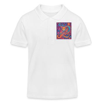 Ein fantastisches Wesen in einer bunten WeltFantast - Kinder Organic Poloshirt Mini Sprinter von Stanley/Stella - Weiß - Vorne