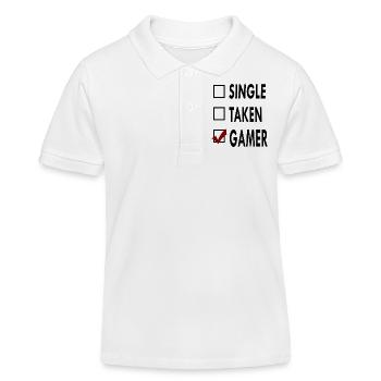 SINGLE noir blanc GMER - Polo enfant bio Stanley/Stella - blanc - Devant