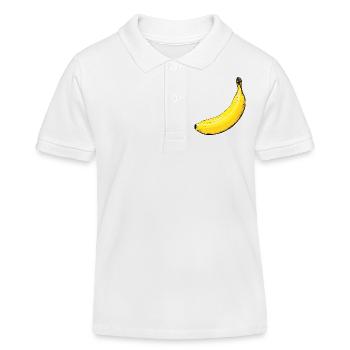 Banane - Polo enfant bio Stanley/Stella - blanc - Devant