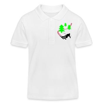 Wald Ski - Kinder Organic Poloshirt Mini Sprinter von Stanley/Stella - Weiß - Vorne