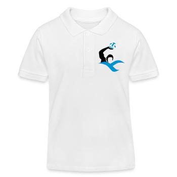 Wasserball - Kinder Organic Poloshirt Mini Sprinter von Stanley/Stella - Weiß - Vorne