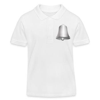 large silver-colored church bell or bells - Kids Organic Polo Shirt by Stanley/Stella - white - Front