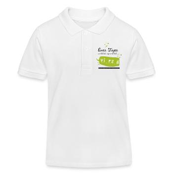 Vierzigster Geburtstag - Kinder Organic Poloshirt Mini Sprinter von Stanley/Stella - Weiß - Vorne