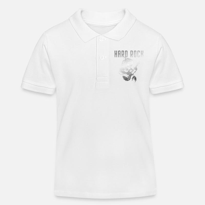 Hard rocking cat - Polo enfant bio Stanley/Stella - blanc