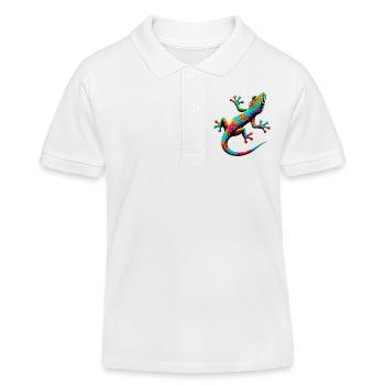 Gecko - Kinder Organic Poloshirt Mini Sprinter von Stanley/Stella - Weiß - Vorne