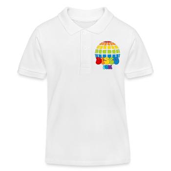 Disco Fox Boule Disco Groovy Discothèque Discofox - Polo enfant bio Stanley/Stella - blanc - Devant