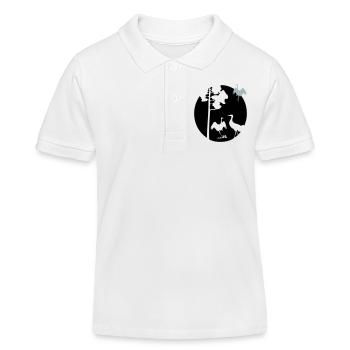 Afrika Kraniche - Kinder Organic Poloshirt Mini Sprinter von Stanley/Stella - Weiß - Vorne