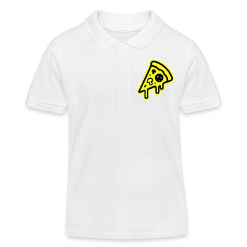 Pizza Symbol - Kinder Organic Poloshirt Mini Sprinter von Stanley/Stella - Weiß - Vorne