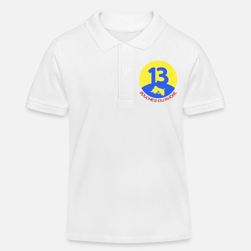 13 Bouches-du-Rhône - Kinder Organic Poloshirt Mini Sprinter von Stanley/Stella - Weiß
