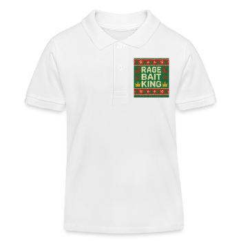 Rage Bait King Hässlicher Pulloverstil, lustiges Meme - Kinder Organic Poloshirt Mini Sprinter von Stanley/Stella - Weiß - Vorne