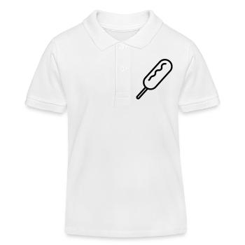 corn dog - Polo enfant bio Stanley/Stella - blanc - Devant