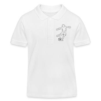 Vecteur de course des joueurs de dribble en football - Polo enfant bio Stanley/Stella - blanc - Devant