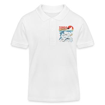 Espèces de requins tonga Requin tigre Requins taureaux raies mantas - Polo enfant bio Stanley/Stella - blanc - Devant