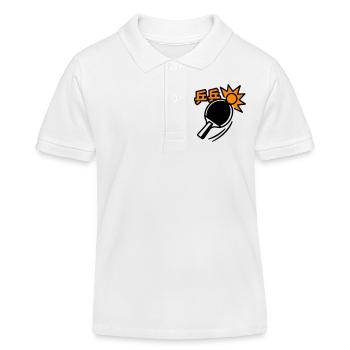 Tischtennisschläger – Tischtennis - Kinder Organic Poloshirt Mini Sprinter von Stanley/Stella - Weiß - Vorne