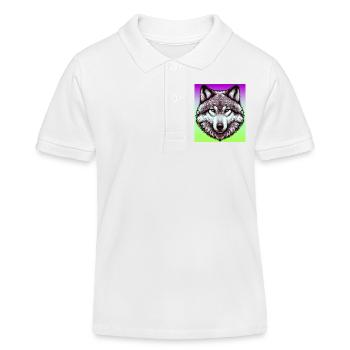 Wolf - Kids Organic Polo Shirt by Stanley/Stella - white - Front