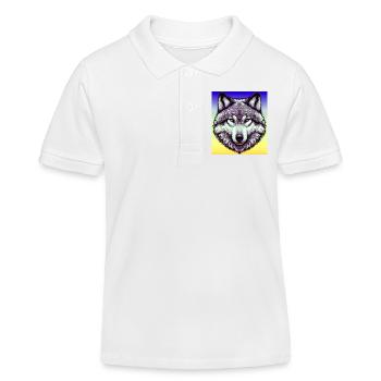 Wolf - Kids Organic Polo Shirt by Stanley/Stella - white - Front