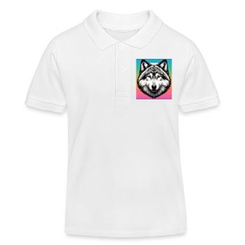 Wolf - Kids Organic Polo Shirt by Stanley/Stella - white - Front