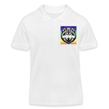 Wolf - Kids Organic Polo Shirt by Stanley/Stella - white - Front
