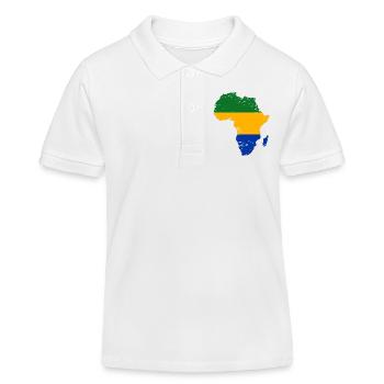 Gabon_Flagge_Afrika_used - Polo enfant bio Stanley/Stella - blanc - Devant
