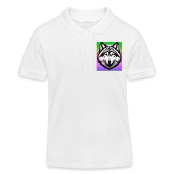 Wolf - Kids Organic Polo Shirt by Stanley/Stella - white - Front