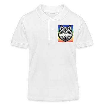 Wolf - Kids Organic Polo Shirt by Stanley/Stella - white - Front