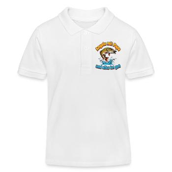 Fishing with Dad - Kids Organic Polo Shirt by Stanley/Stella - white - Front