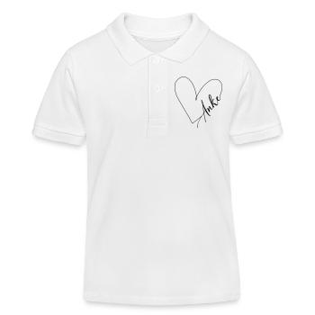 Anke Name Heart Line - Kids Organic Polo Shirt by Stanley/Stella - white - Front