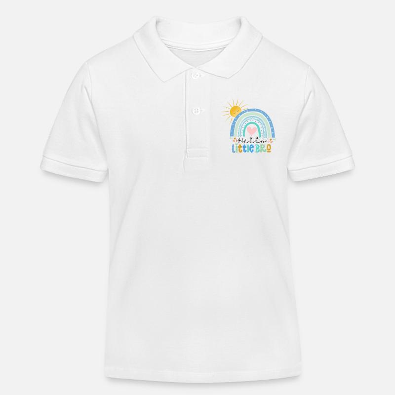 Hello Little Bro - Kinder Organic Poloshirt Mini Sprinter von Stanley/Stella - Weiß