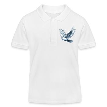 Colombe de la Paix Oiseau Symbole de la Paix - Polo enfant bio Stanley/Stella - blanc - Devant